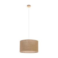 Jute Hanging Lamp 1xE27 Max.60W Oiled Oak/Natural Braid/Beige 16147174