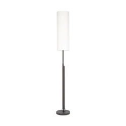 Eleganta Floor Lamp Incl. LED Integrated 1800lm+500lm 3000K 22W Anthracite Metal/Black Fabric Cable/White Fabric Shade 15921123