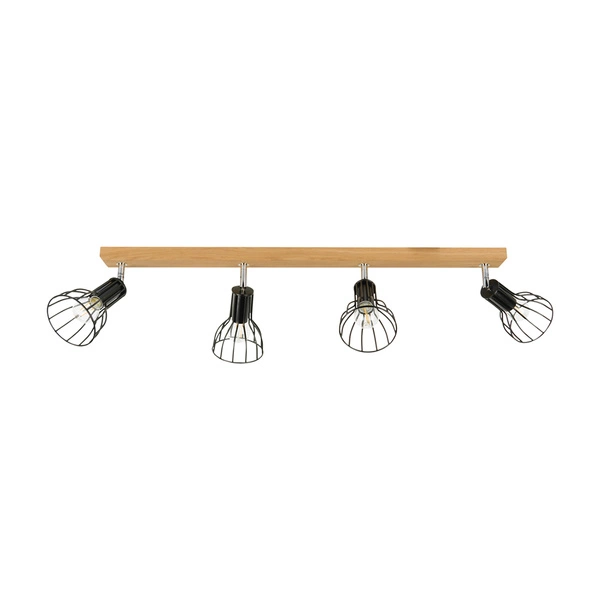 Megan Wood Ceiling Lamp 4XE14 Max.40W Oiled Oak/Black 2344474