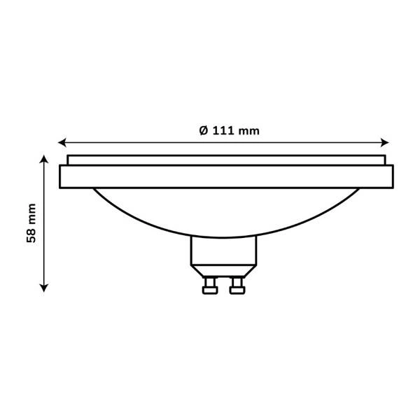 Żarówka ES111 9W 4000K neutralna 850lm 175-265V | szary
