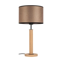 Benita Black Table Lamp 1xE27 Max.40W Oiled Oak/Black/Brown-Black-Gold 7017400811552