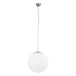 Lampa Wisząca Emil 1xE27 Max.60W Chrom Metal/Białe Szkło 1574128