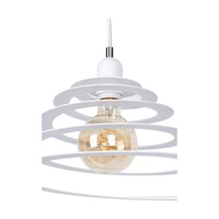 Lampa Wisząca Komet 1xE27 Max.60W Chromowany Metal/Biały Metal/Biały Kabel PCV 1851102