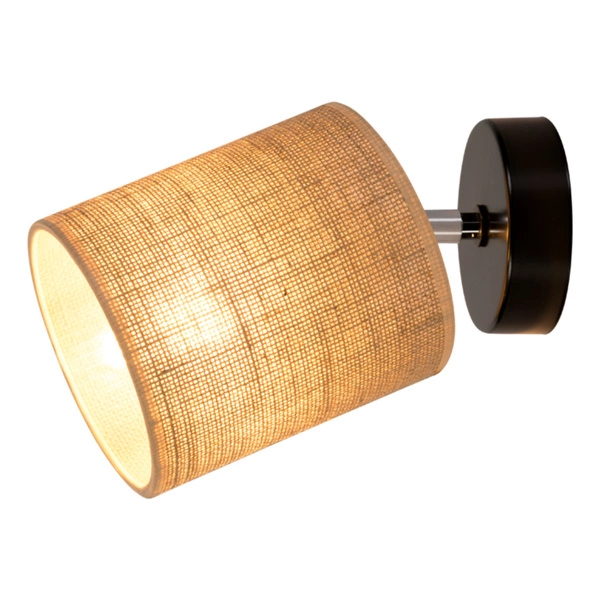 Jute Kinkiet 1xE27 Max.25W Czarny/Beżowy 56792104