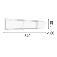 Lampa ścienna ZOEY biała prostokąt 64cm 3460128