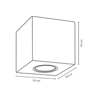 Wooddream Square Ceiling Lamp Incl.1xLED GU10 5W Birch 2576160