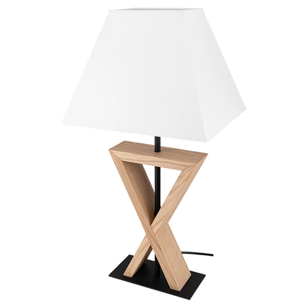 Logan Table Lamp 1xE27 max. 40W Oiled Oak/Black/White 7017412011688