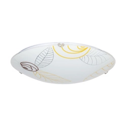 Indiana Ceiling Lamp Incl. 1xLED Integrated 2600lm 2700K 30W Chrome Metal/White-Brown Glass 4455112