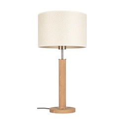 Benita Table Lamp 1xE27 Max. 40W Oiled Oak/Matte Nickel/Cream-Silver large 7017400611548