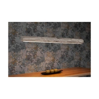 Lucas Pendant Lamp 1xLED Samsung 24V Integrated 3080lm 3000K 33W Stained Pine Gray/Black Metal/Transparent PVC Cable with Touch Dimmer 69670104