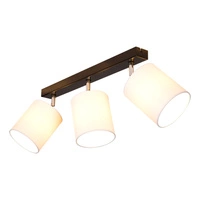 Aprillia Ceiling Lamp 3xE27 Max.25W Black Metal/Chrome Metal/White Fabric Shade 56744304