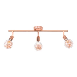 Bulbs Ceiling Lamp Incl. 3xG9 Max.28W Copper Metal/Transparent Glass 2507313