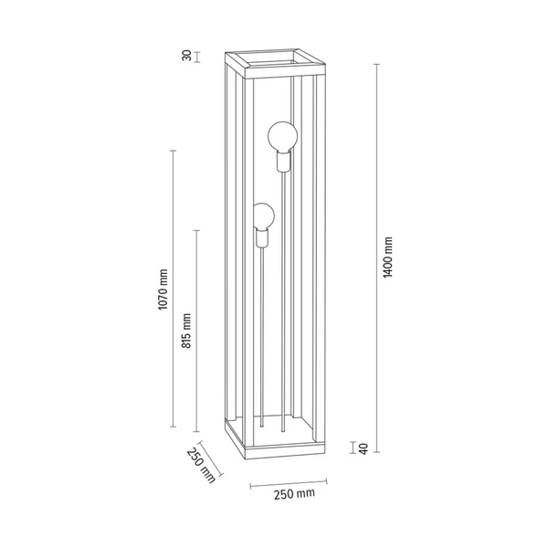 Kago Floor Lamp 2xE27 Max.60W Oiled Oak/Chrome Metal/Black Fabric Cable 51528274
