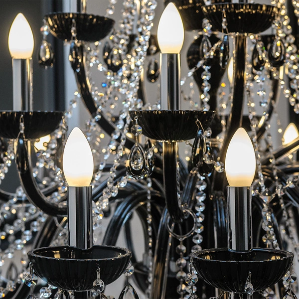 Lampa wisząca kryształowa czarna QUEEN 35pkt 9140354