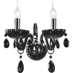 Queen Wall lamp 2xE14 Max.40W Black/Chrome 9140204