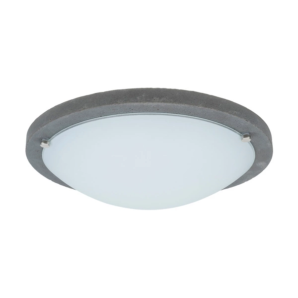 Lampa Sufitowa Rocky 2xE27 Max.40W Szary Beton/Białe Szkło 4753236