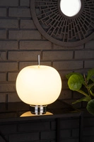 Apple Table Lamp 1xE27 Max.60W Chrome Metal/White Glass 9963102