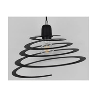 Komet Pendant Lamp 1xE27 Max.60W Chrome Metal/Black Metal/Black PVC Cable 1851104