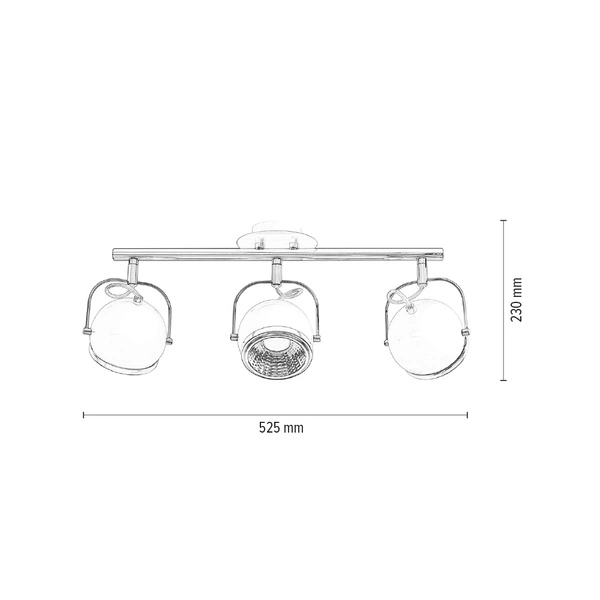 Ball Ceiling Lamp Incl. 3xGU10 LED 6W White Metal 2686382