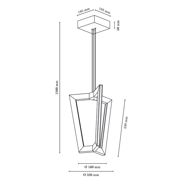 Lampa Wisząca Leif ''In&Out'' 6xLED 24V Zintegrowana 4000lm 3000K 43W Dąb Olejowany/Przezroczysty Kabel PCV 1539274