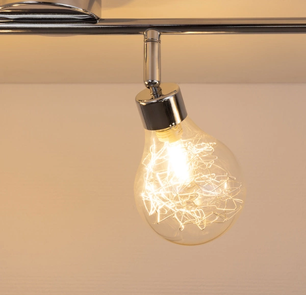 Bulbs Ceiling Lamp Incl. 4xG9 Max.28W Chrome Metal/Transparent Glass 2507428