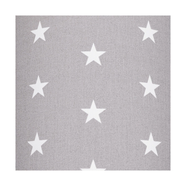 Lampshade Cylinder E27 H20 Gray-White Fabric with stars pattern A1324