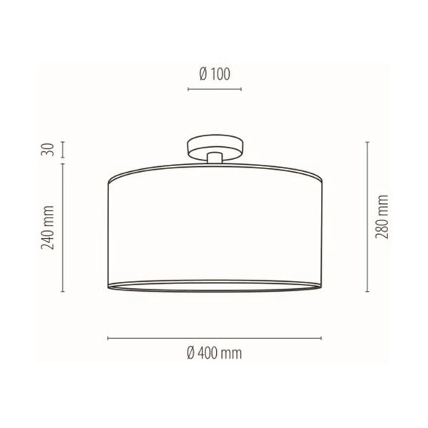 Punto Ceiling Lamp 1xE27 Max.60W Oiled Oak/White/Multicolor 56049174