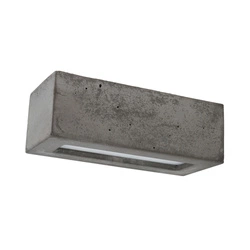 Block Wall Lamp 1xE27 Max.40W Gray Concrete/Frosted Glass 8971136