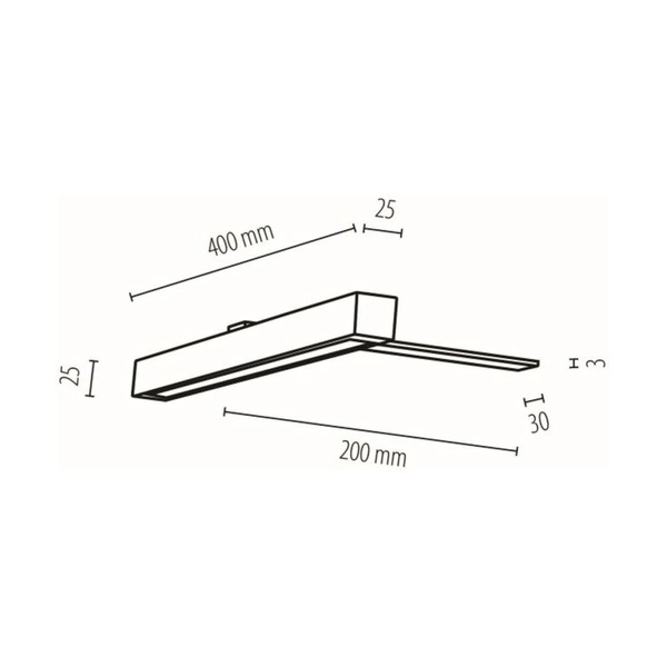 Lampa kinkiet łazienkowy montowany na szafkę, lustro AQUA VIVA Nadszafkowa LED 6W Czarny/Dąb Olejowany szer 40cm IP44 89411104