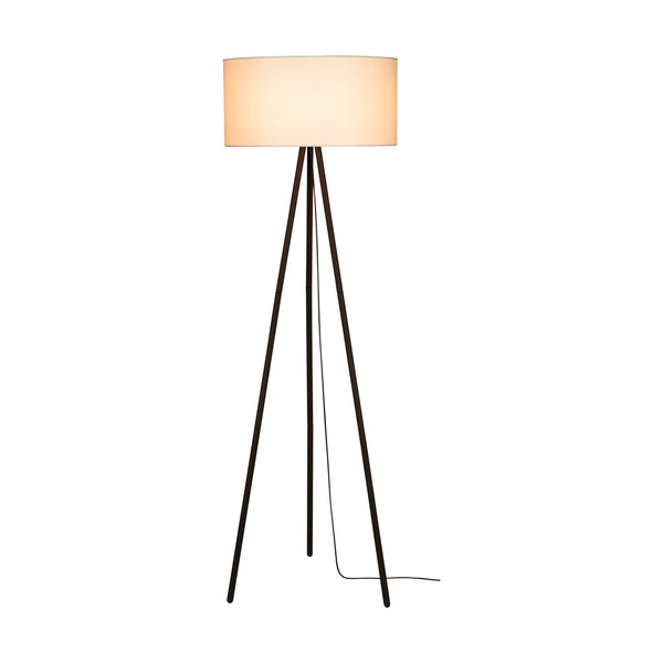 Dove Floor Lamp 1xE27 Max.40W Black Metal/Black PVC Cable/White Fabric Shade 15111004