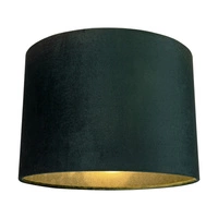 Lampshade Cylinder E27 H40 Green Velvet A1390