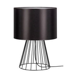 Swan Table Lamp 1xE27 Max.40W Black Metal/Black PVC Cable/Black Fabric Shade 89249104