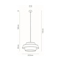 Nevoa Pendant Lamp 1xE27 Max.60W Black/Transparent PVC/Black-Gold-Silver 150089104