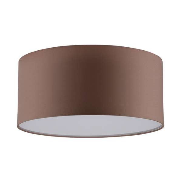 Josefina Ceiling Lamp 1xLED Integrated 1200lm 2700K 13W White Metal/Brown Fabric Shade