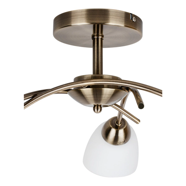 Lampa Sufitowa Viletta 3xE27 Max.60W Patyna Metal/Białe Szkło 8141311