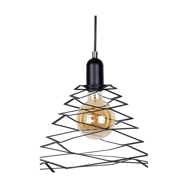 Lampa Wisząca Komet 1xE27 Max.60W Chromowany Metal/Czarny Metal/Czarny Kabel PCV 1855104