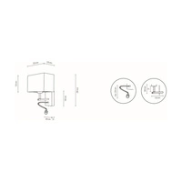 Sonar Kinkiet 1xE27 Max.25W, Incl.1xLED 2,5W Dąb Olejowany/Czarny/Biały + włącznik 5731974