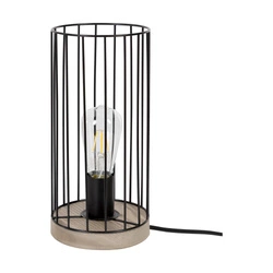 Timeo Table Lamp 1xE27 Max.25W Stained Pine Gray/Black Metal/Black PVC Cable 796049157