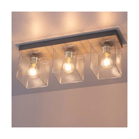 Gittan Ceiling Lamp 3xE27 Max.60W Gray Concrete/Chrome Metal 8172336