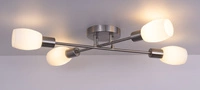 Tosca Ceiling Lamp 4xE14 Max.40W Satin Metal/White Glass 9033427
