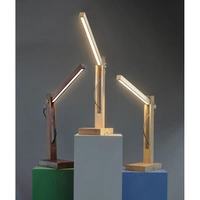 Lampa Stołowa Tukan 1xLED 24V Zintegrowana 753lm 3000K 5,5W Drewno Bukowe Orzech/Czarna Tkanina Kabel z Dotykowym Ściemniaczem 7530976