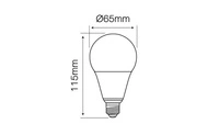 LED line® E27 170-250V 13W 1300lm 4000K A65 daylight white dimmable bulb