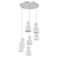 Noelle Pendant Lamp 7xE14 Max.40W Chrome Metal/White Ceramics 1970702