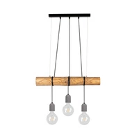 Trabo Concrete Pendant Lamp 3xE27 Max.60W Stained Pine/Black/Grey 68599304