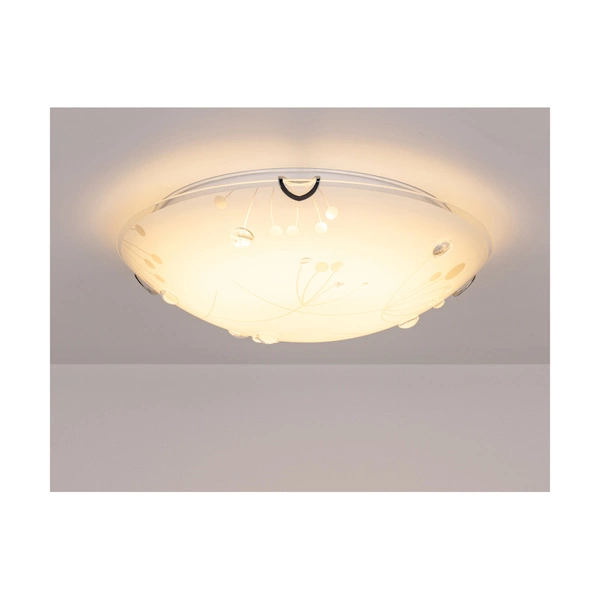 Maryland Ceiling Lamp Incl. 1xLED Integrated 2600lm 2700K 30W Chrome Metal/White-Transparent Glass 4375112