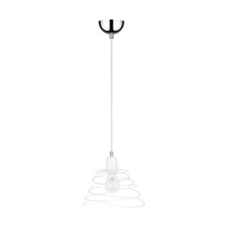 Komet Pendant Lamp 1xE27 Max.60W Chrome Metal/White Metal/White PVC Cable 1854102