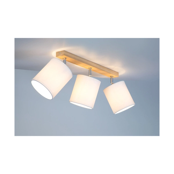 Aprillia Lampa Sufitowa 3xE27 Max.25W Dąb Olejowany/Biały 56744374