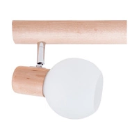 Karin Ceiling Lamp 4xE14 Max.40W Birch Wood/White Glass 2231460
