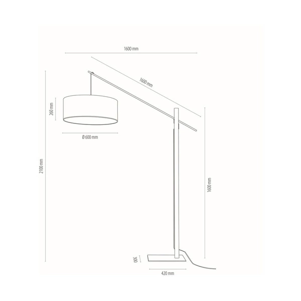 Cecile Floor Lamp 1xE27 Max.60W Black/Oiled Oak/Black 75012904