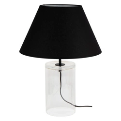 Dove Table Lamp 1xE27 Max.40W Transparent Glass/Black Fabric Cable/Black Fabric Shade 779139110